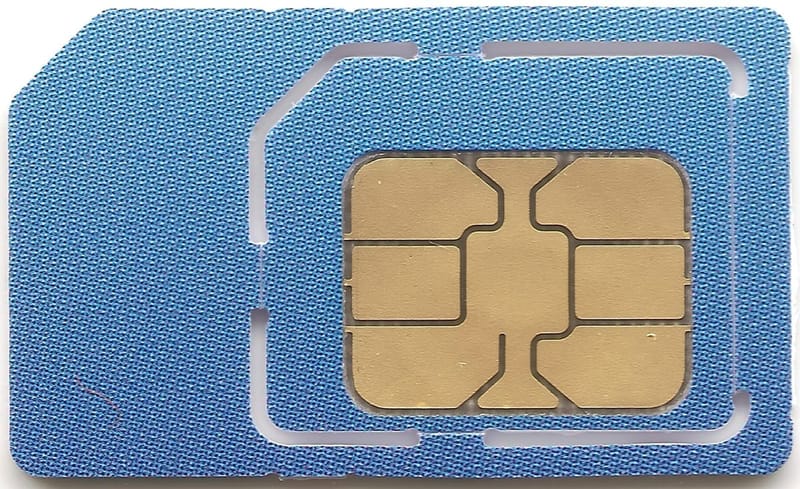 SIM cards on a white background